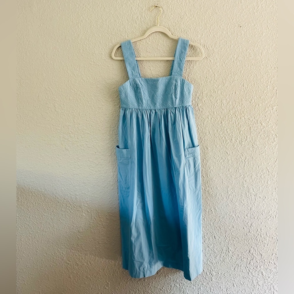 Madewell Cut-Out Empire Midi Dress NWT in Tropical Sky